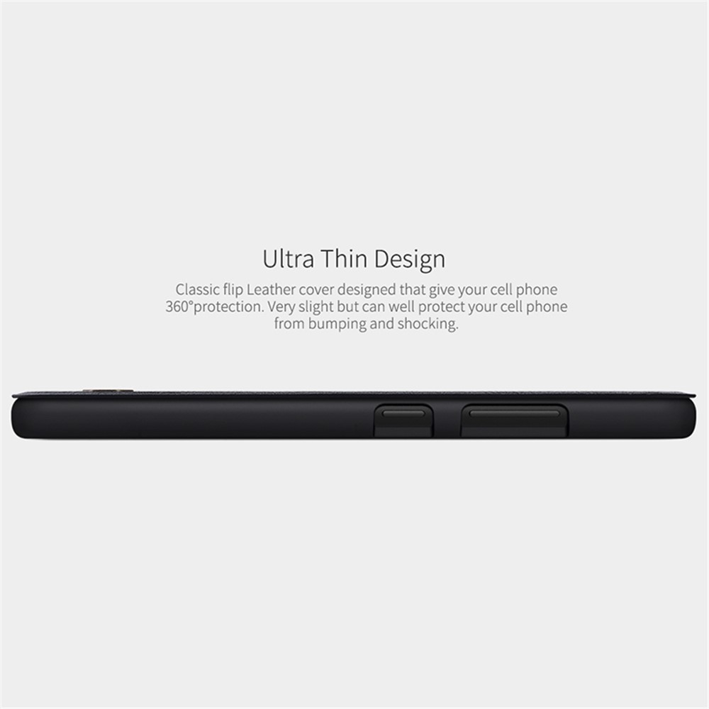 NILLKIN Qin Series Card Holder Design Mobile Phone Leather Case for Samsung Galaxy A32 4G - Black-2