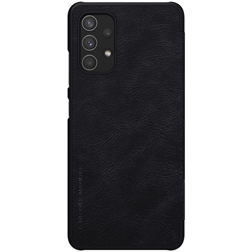 NILLKIN Qin Series Card Holder Design Mobile Phone Leather Case for Samsung Galaxy A32 4G - Black-6