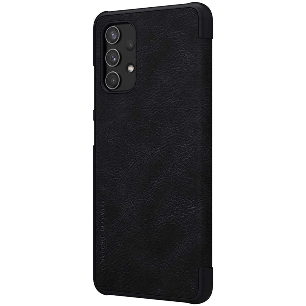 NILLKIN Qin Series Card Holder Design Mobile Phone Leather Case for Samsung Galaxy A32 4G - Black-8