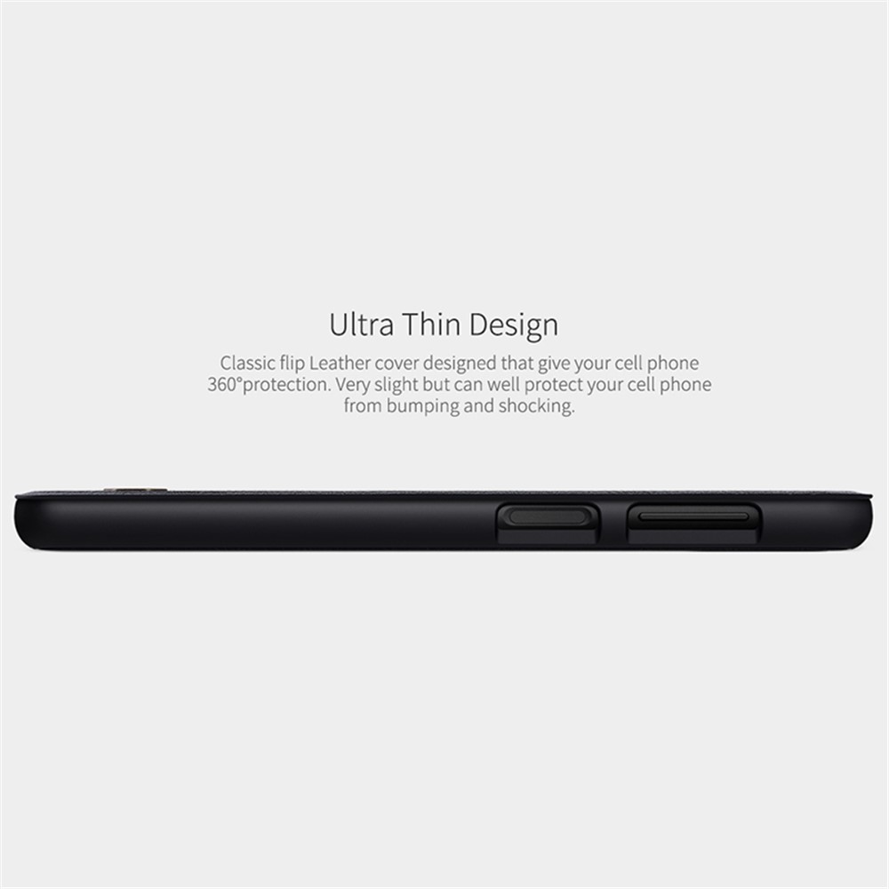 NILLKIN Card Holder Design Qin Series Leather Mobile Phone Case for Samsung Galaxy F62/M62 - Black-2