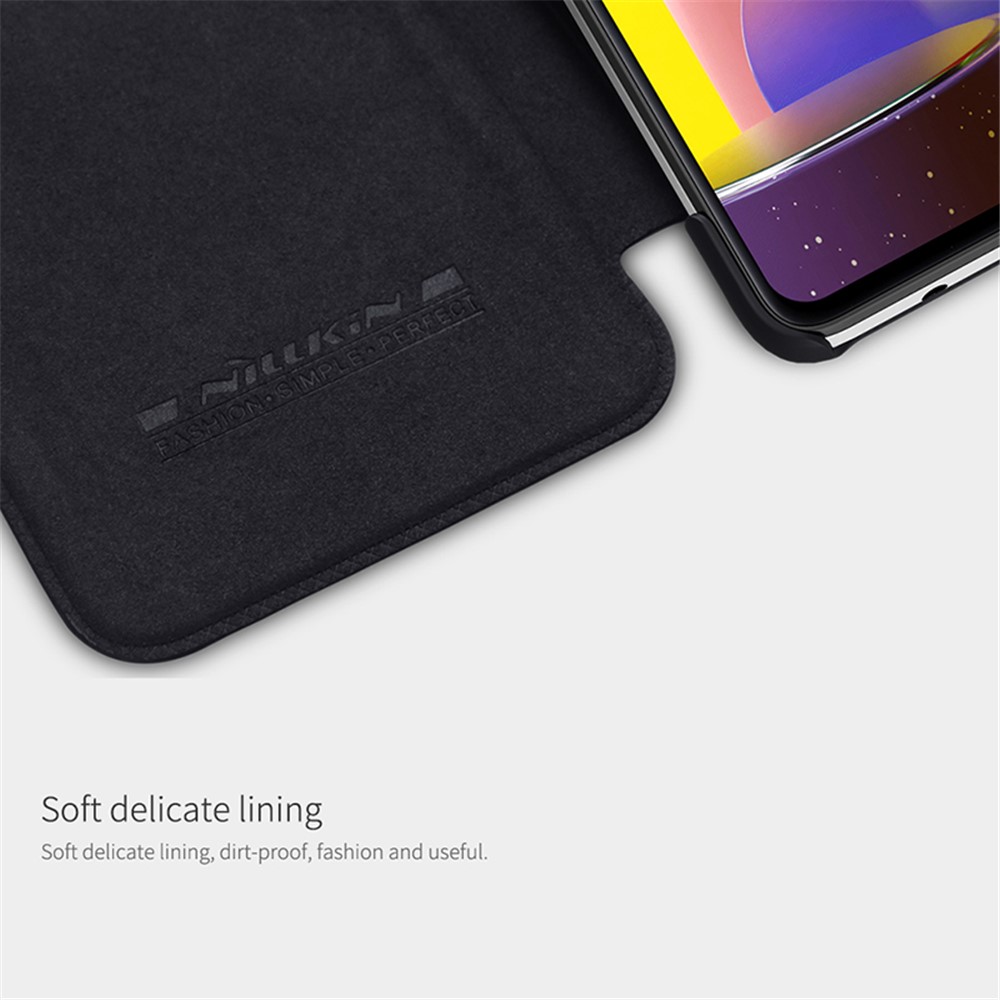 NILLKIN Card Holder Design Qin Series Leather Mobile Phone Case for Samsung Galaxy F62/M62 - Black-3