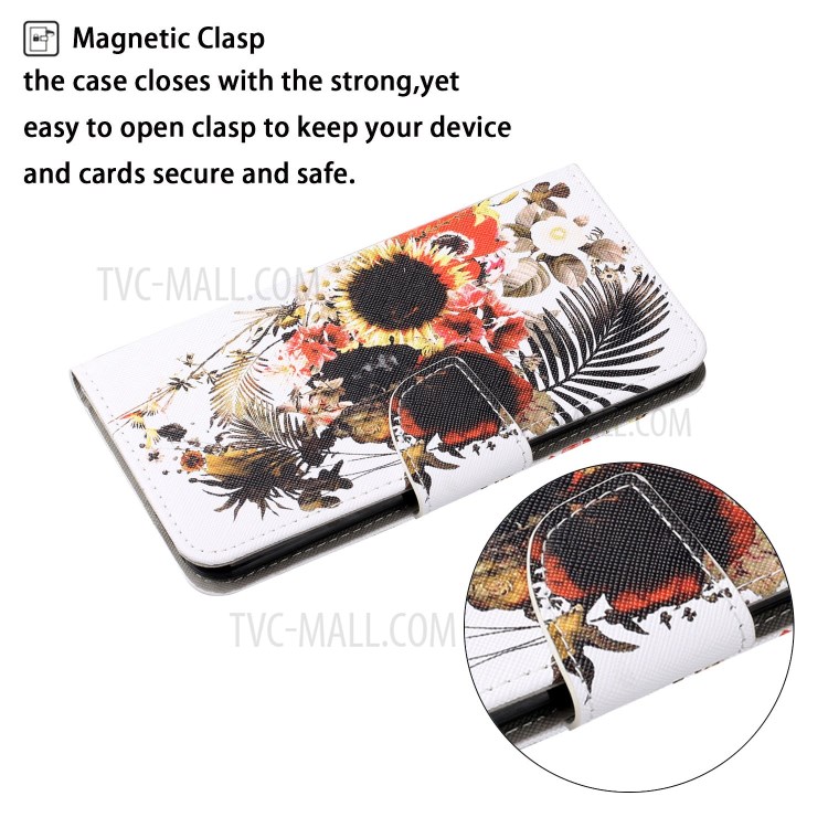Pattern Printing Wallet Stand PU Leather Phone Cover Shell with Lanyard for Samsung Galaxy A52 4G / 5G - Skull-3