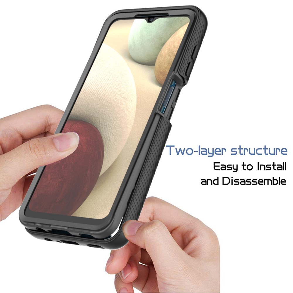 Compre 3 En 1 Proteccion De Cobertura Completa Pc Funda Protectora Tpu Con Protector De Pantalla Pet Para Samsung Galaxy A12 Bebe Azul En China Tvc Mall Com