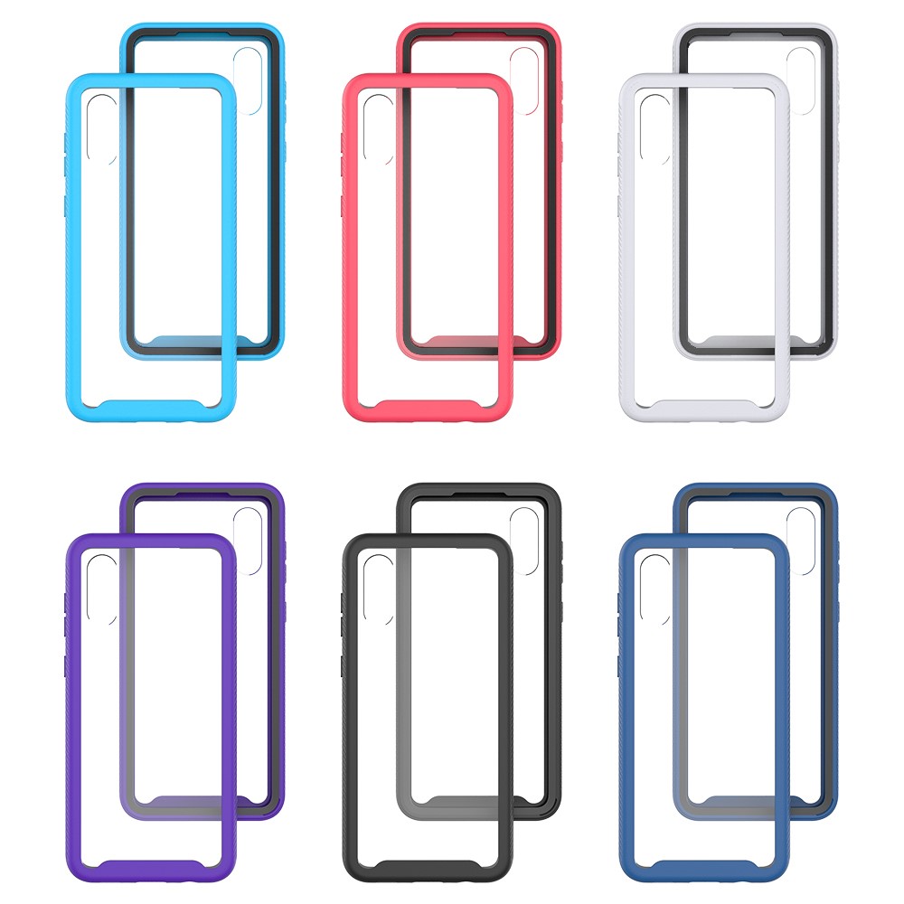 Full Protection TPU + PC Hybrid Case for Samsung Galaxy A02 Shock-Absorbed Phone Cover - Black-7