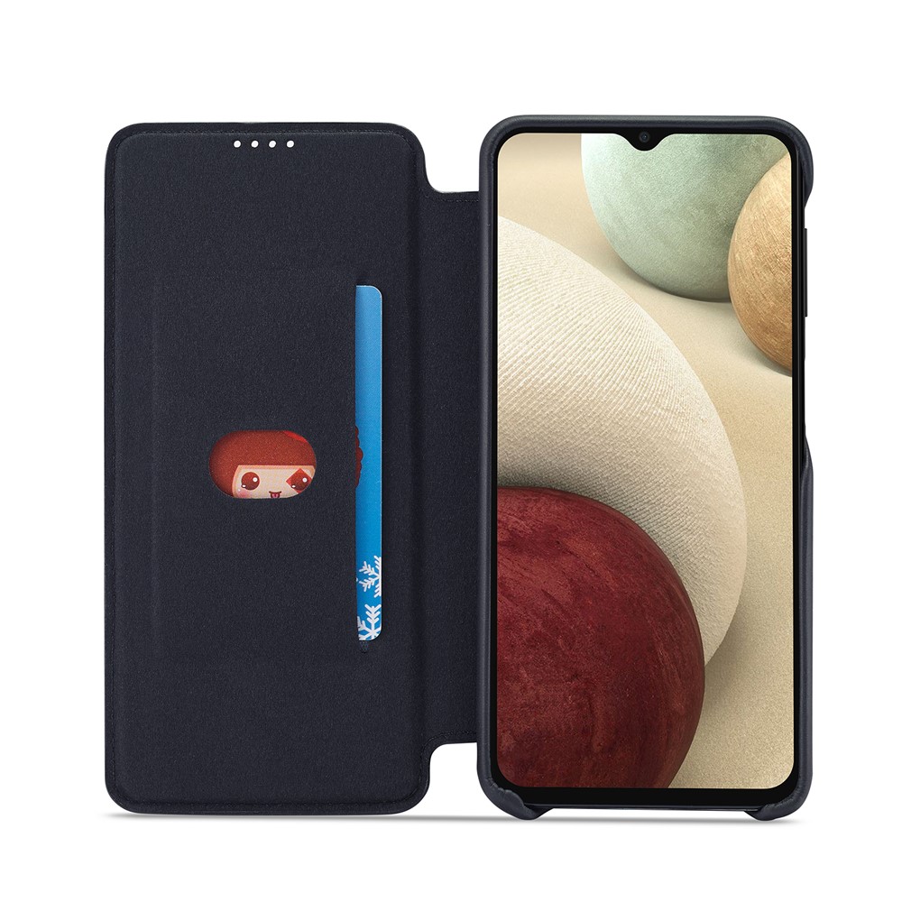 Lc. Couverture de Boîtier de Téléphone en Cuir de Style Rétro Imeeke Avec Support de Carte Pour Samsung Galaxy A12 - le Noir-12