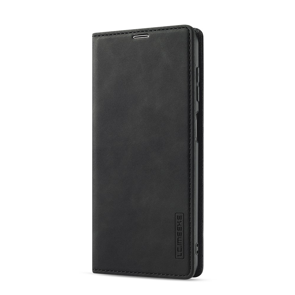 LC.IMEEKE LC Strong Magnetic Series Leather Wallet Phone Protective Shell for Samsung Galaxy A12 - Black-9