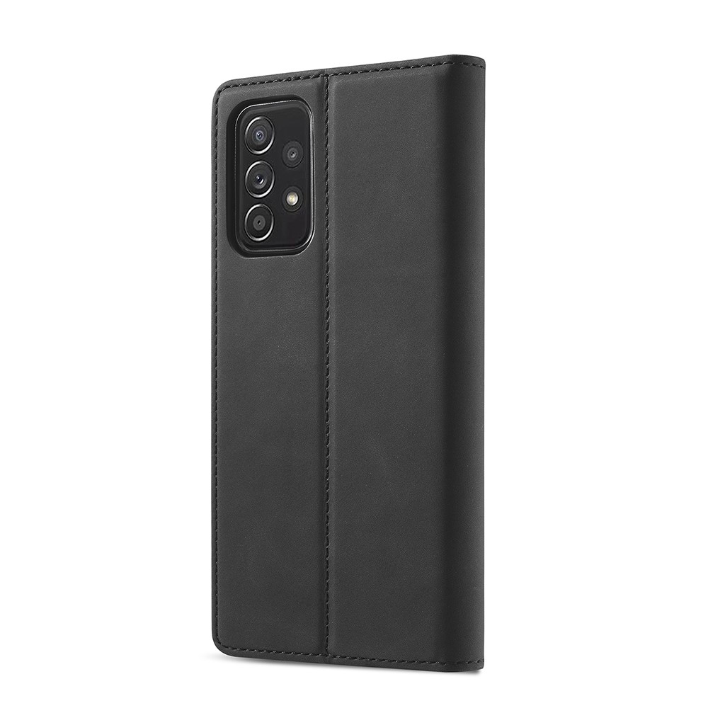 LC.IMEEKE LC Strong Magnetic Series Leather Wallet Phone Protective Shell for Samsung Galaxy A52 4G / 5G - Black-8