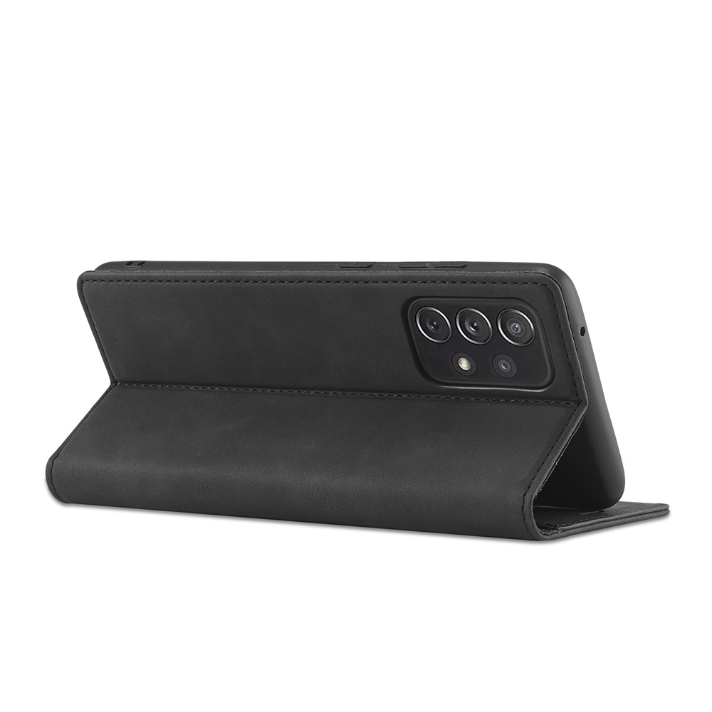 LC.IMEEKE LC Strong Magnetic Series Leather Wallet Phone Protective Shell for Samsung Galaxy A72 5G / 4G - Black-10