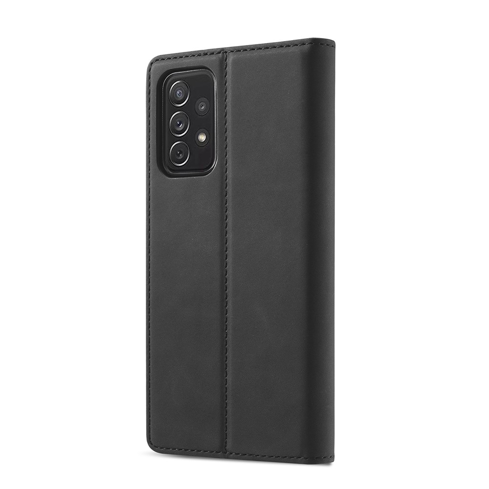 LC.IMEEKE LC Strong Magnetic Series Leather Wallet Phone Protective Shell for Samsung Galaxy A72 5G / 4G - Black-8