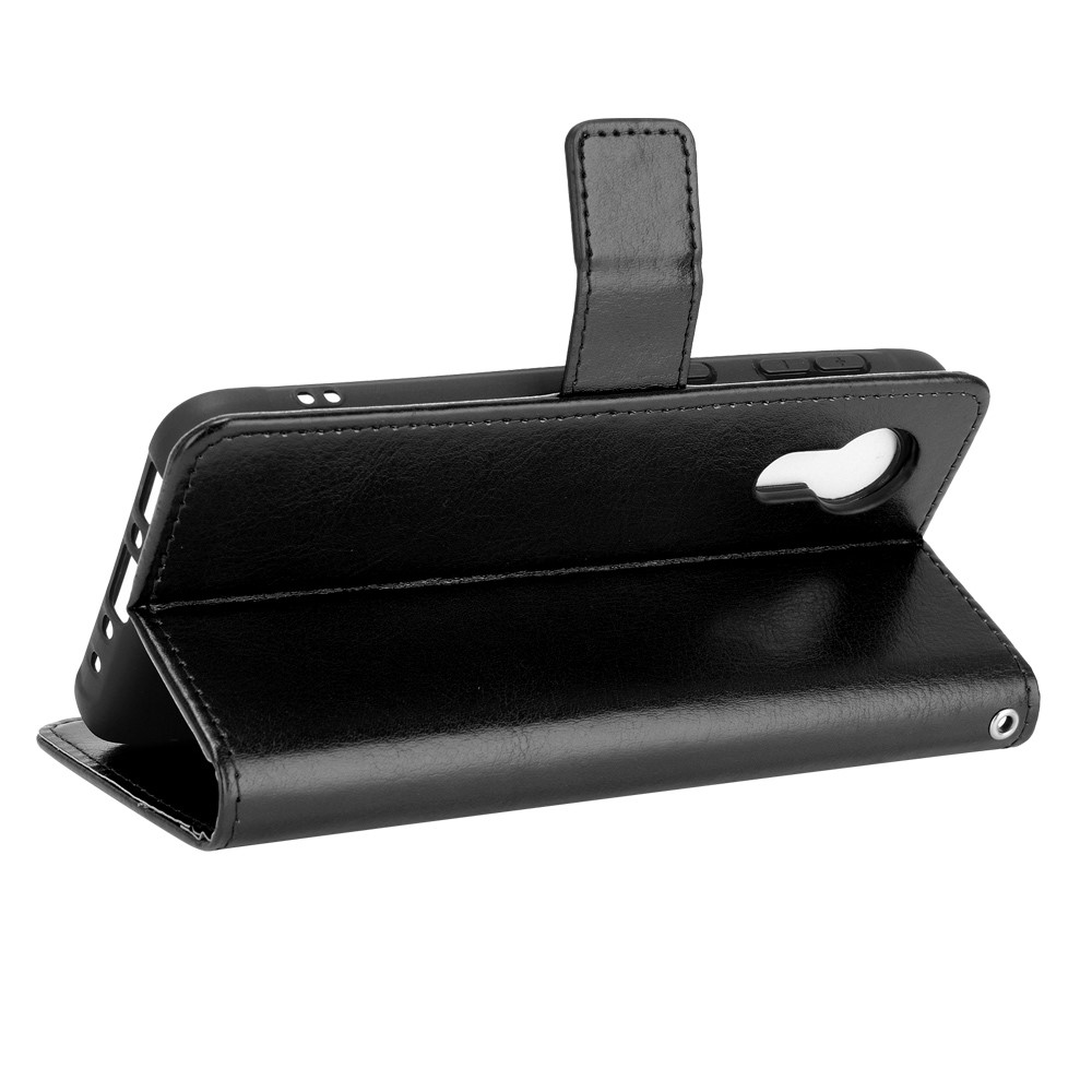 Crazy Horse Texture Wallet Design PU Leather Stand Protector Cover for Samsung Galaxy Xcover 5 - Black-6