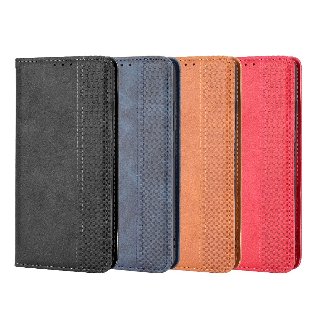Magnetic Vintage Style Phone Case Wallet Stand Leather Cover for Samsung Galaxy A32 4G (US Version) - Brown-11