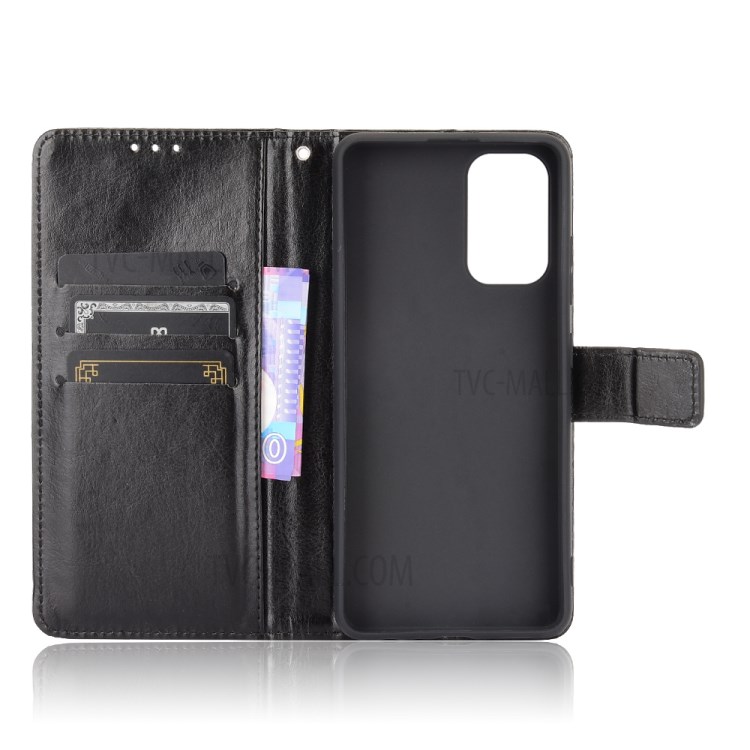 Crazy Horse Texture Wallet Design PU Leather Stand Protector Cover for Samsung Galaxy A32 4G (US Version) - Black-4