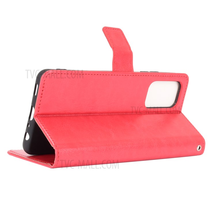 Crazy Horse Texture Wallet Design PU Leather Stand Protector Cover for Samsung Galaxy A32 4G (US Version) - Rose-6