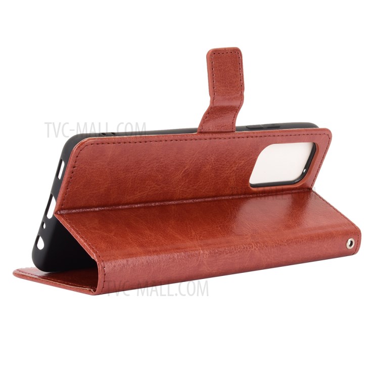 Crazy Horse Texture Wallet Design PU Leather Stand Protector Cover for Samsung Galaxy A32 4G (US Version) - Brown-6