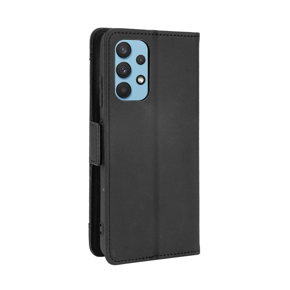 Leather Wallet Protective Case with Multiple Card Slots for Samsung Galaxy A32 4G (US Version) - Black-3