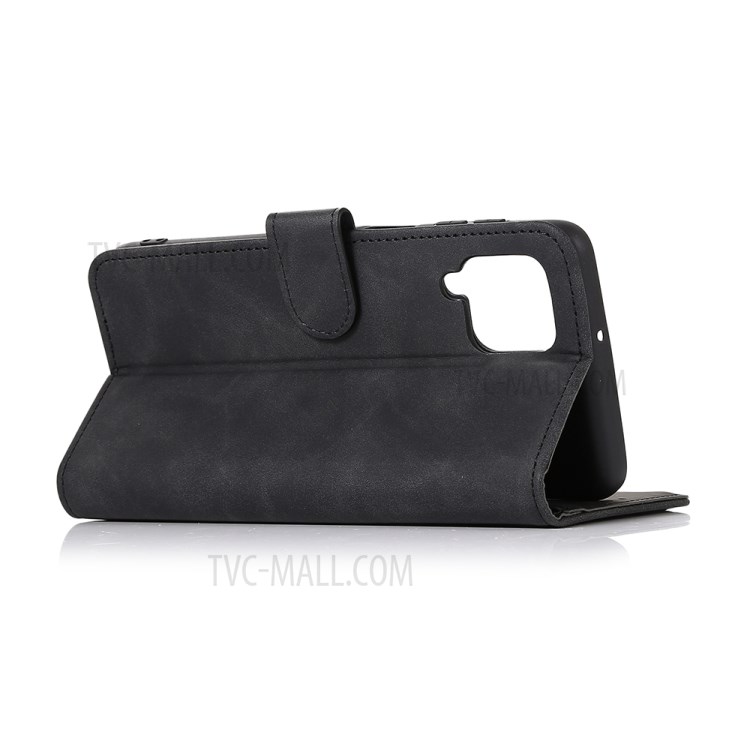 KHAZNEH Wallet Design Folio Flip Retro Style PU Leather Case for Samsung Galaxy M62 / F62 - Black-4