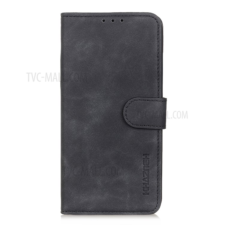 KHAZNEH Wallet Design Folio Flip Retro Style PU Leather Case for Samsung Galaxy M62 / F62 - Black-5