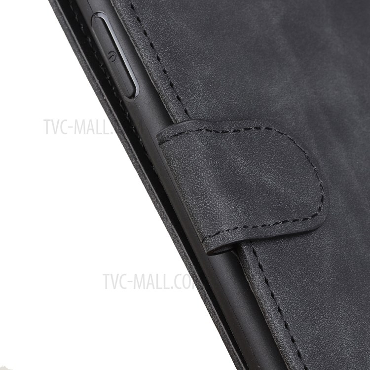 KHAZNEH Wallet Design Folio Flip Retro Style PU Leather Case for Samsung Galaxy M62 / F62 - Black-6