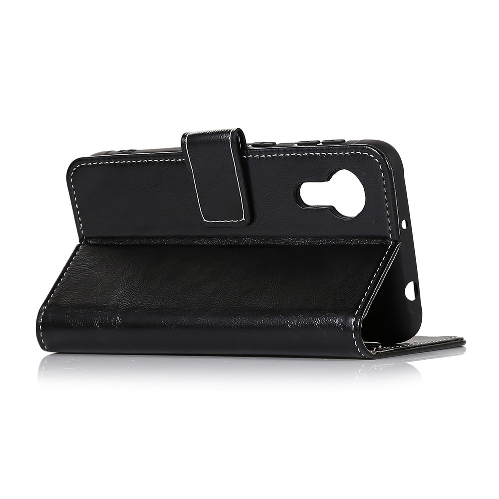 Vintage Crazy Horse Texture Wallet Stand Leather Phone Case for Samsung Galaxy Xcover 5/Xcover 5s - Black-4