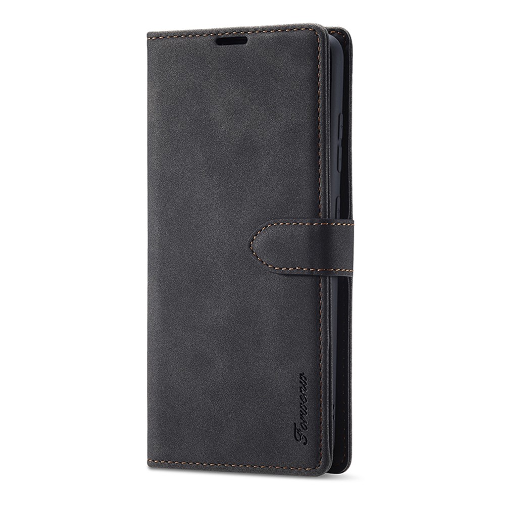 FORWENW F1 Series Leather Wallet Stand Cover Case for Samsung Galaxy A52 5G / 4G - Black-2