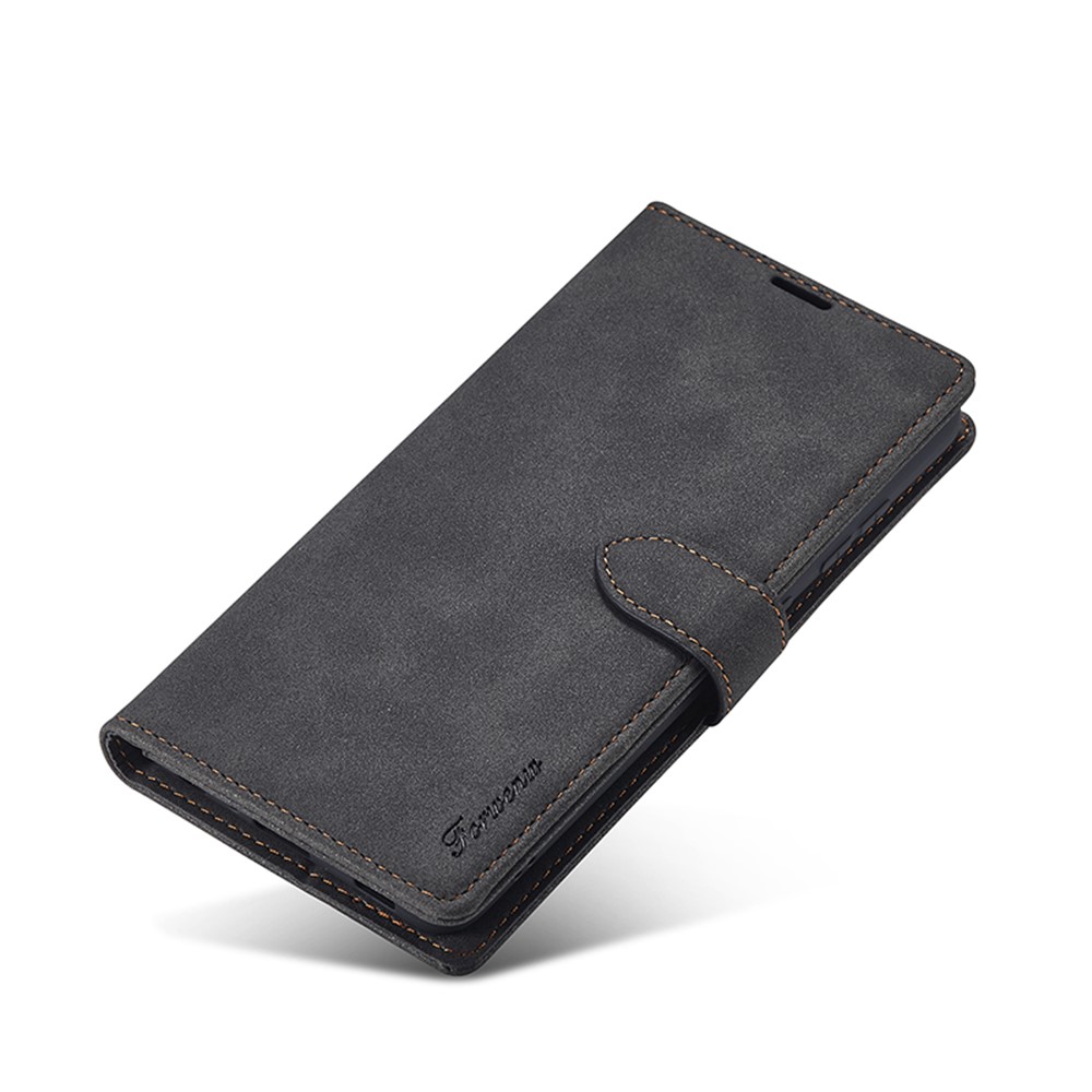 FORWENW F1 Series Leather Wallet Stand Cover Case for Samsung Galaxy A52 5G / 4G - Black-6