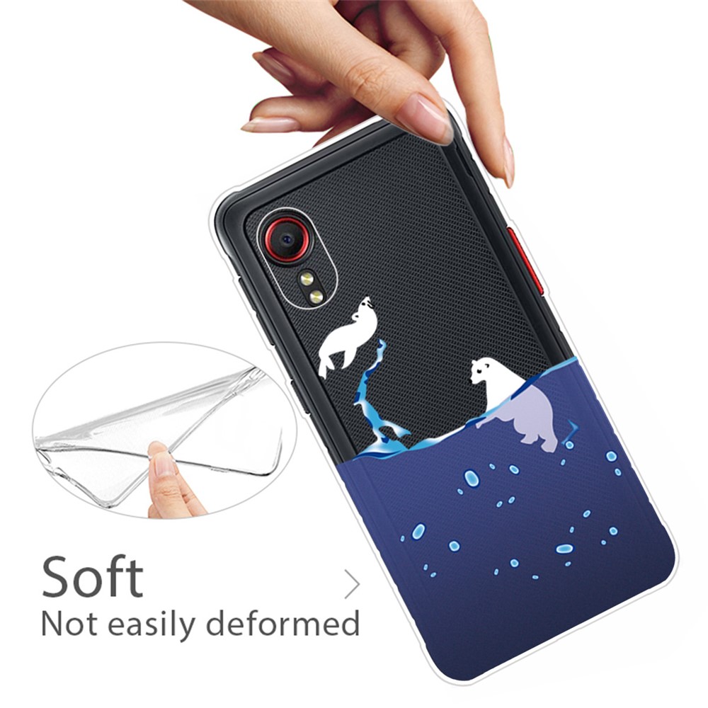 IMD Pattern Drop-proof Soft TPU Phone Case Cover for Samsung Galaxy Xcover 5 - Sea Animal-2