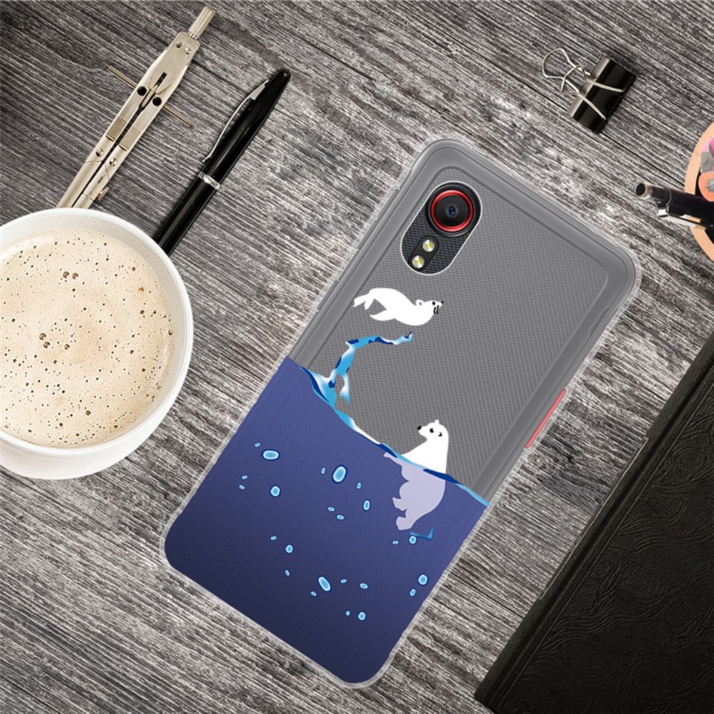 IMD Pattern Drop-proof Soft TPU Phone Case Cover for Samsung Galaxy Xcover 5 - Sea Animal-4