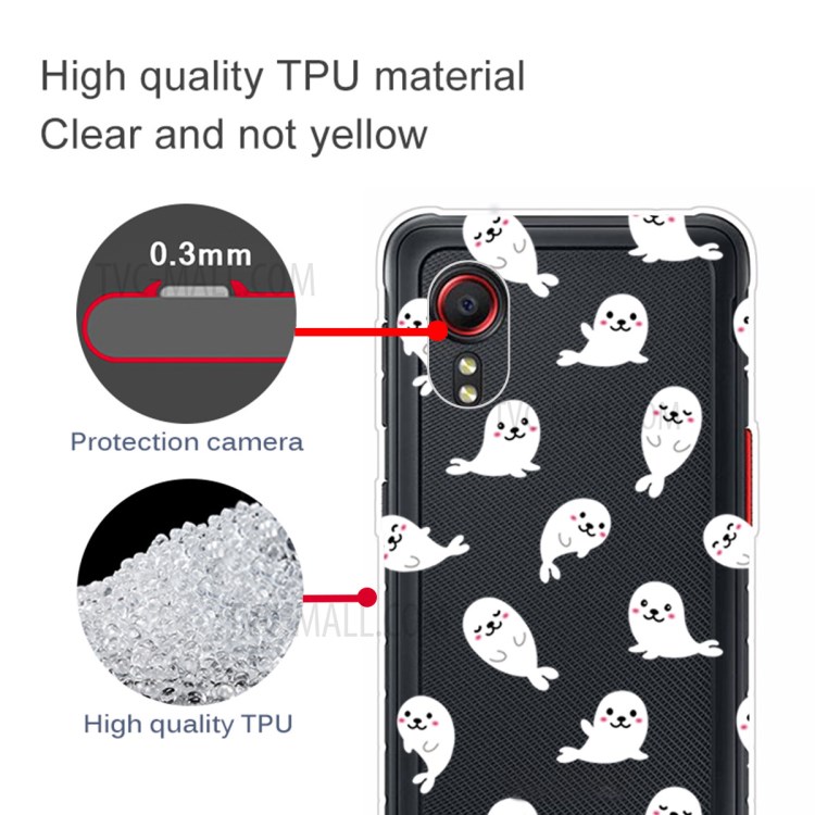 Pattern Printing TPU Phone Cover Shell Case for Samsung Galaxy Xcover 5 - Seal-3