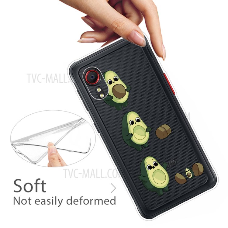 Pattern Soft TPU Phone Protection Back Case Cover for Samsung Galaxy Xcover 5 - Avocado-2