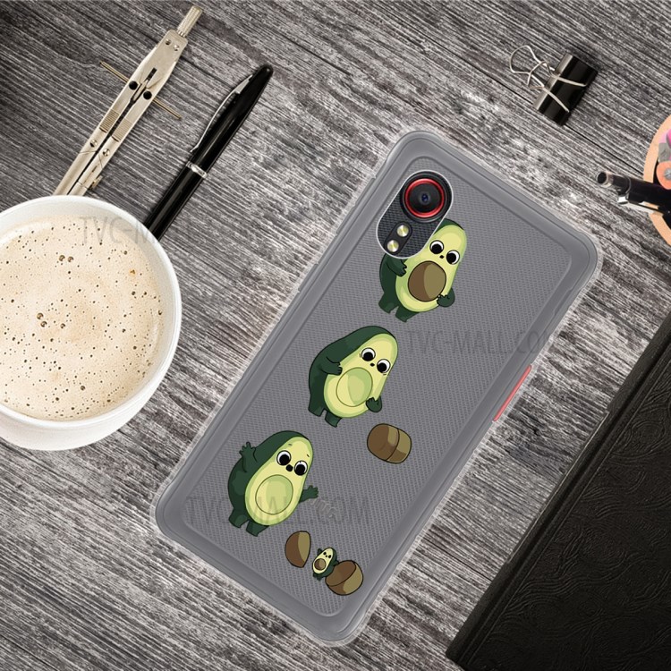 Pattern Soft TPU Phone Protection Back Case Cover for Samsung Galaxy Xcover 5 - Avocado-4