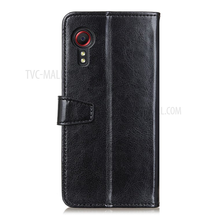 Wallet Design Full Protection Leather Phone Stand Cover Case for Samsung Galaxy Xcover 5 - Black-3