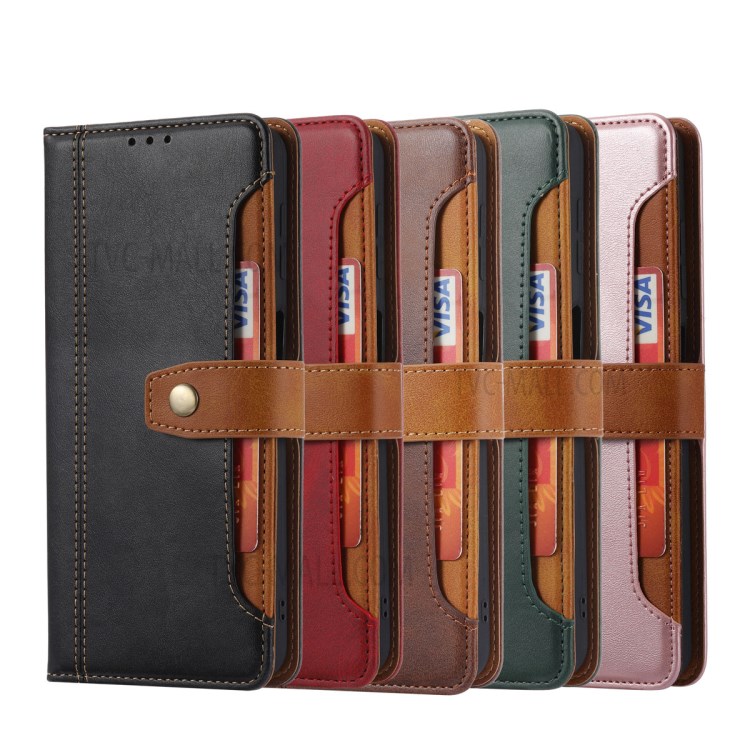 Phone Wallet Stand Leather Protective Cover for Samsung Galaxy A32 5G - Red-6