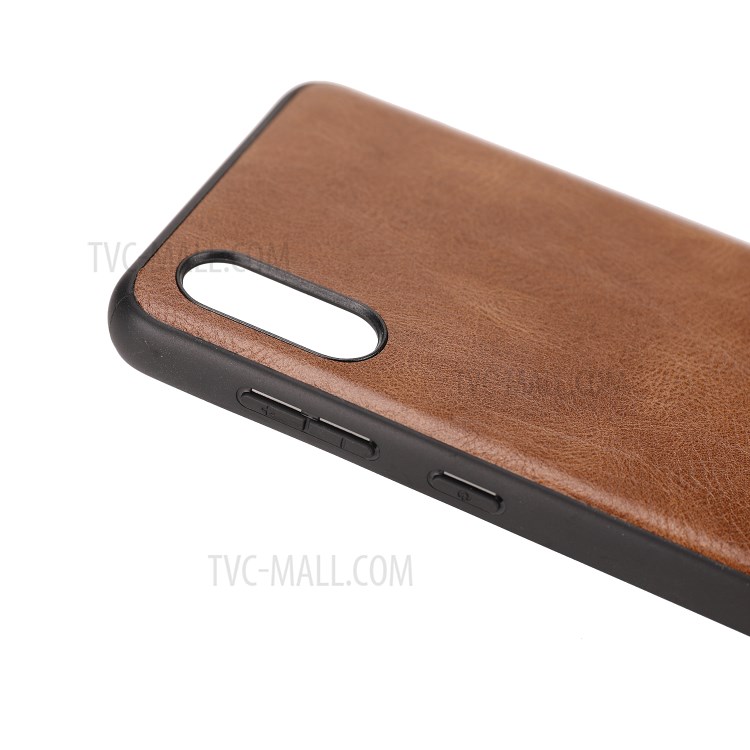 Crazy Horse Texture PU Leather Coated Plastic+TPU Case for Samsung Galaxy A02 / M02 - Brown-4