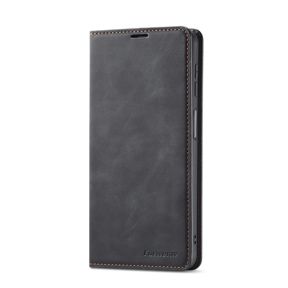 FORWENW Fantasy Series Skin Feeling Leather Case for Samsung Galaxy A32 5G - Black-2