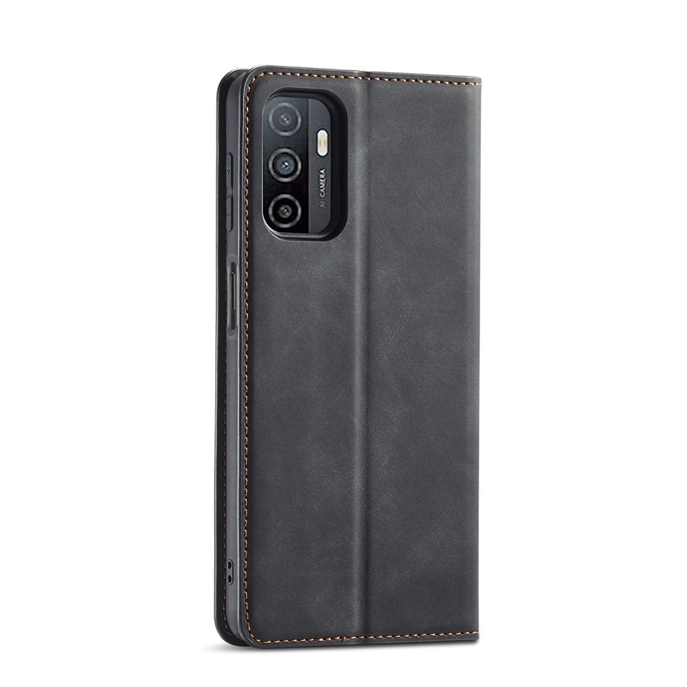 FORWENW Fantasy Series Skin Feeling Leather Case for Samsung Galaxy A32 5G - Black-3
