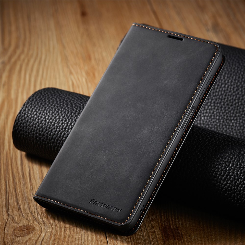 FORWENW Fantasy Series Skin Feeling Leather Case for Samsung Galaxy A32 5G - Black-7
