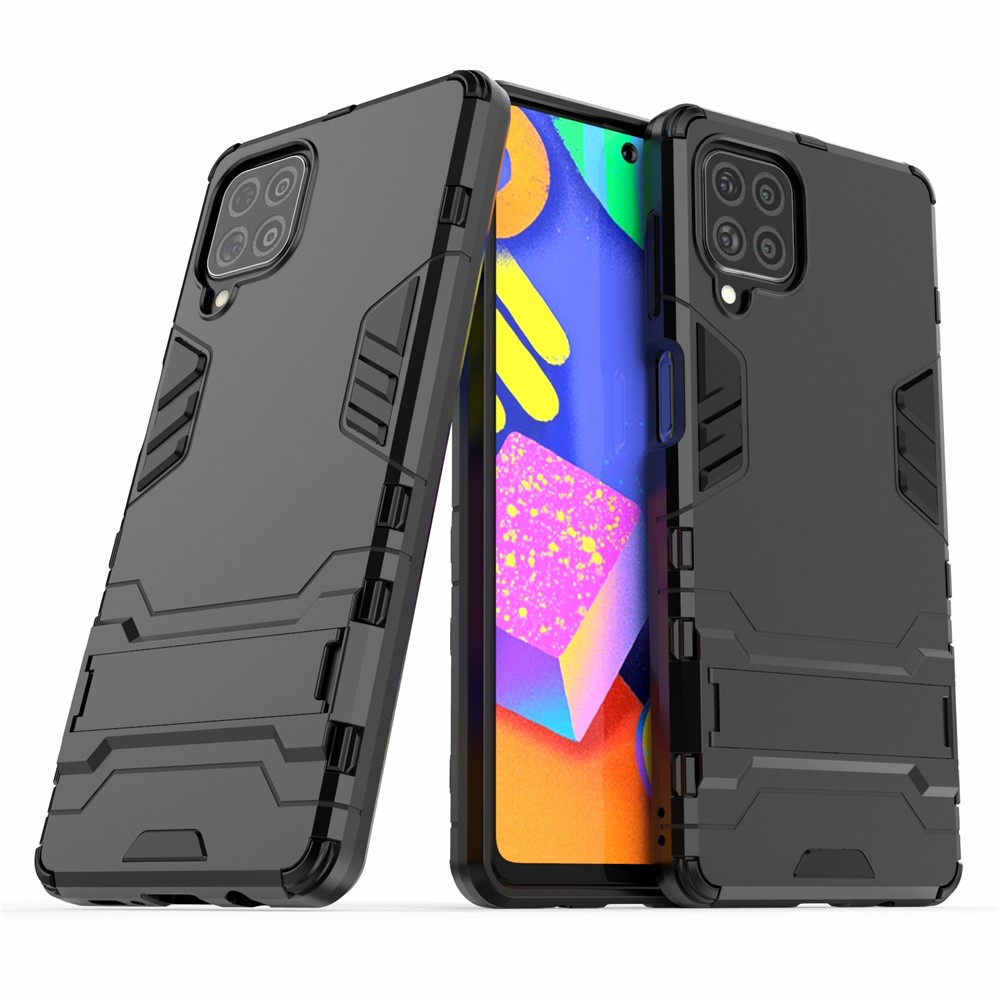 2-in-1 Kickstand PC + TPU Combo Phone Shell for Samsung Galaxy F62 / M62 - Black-2