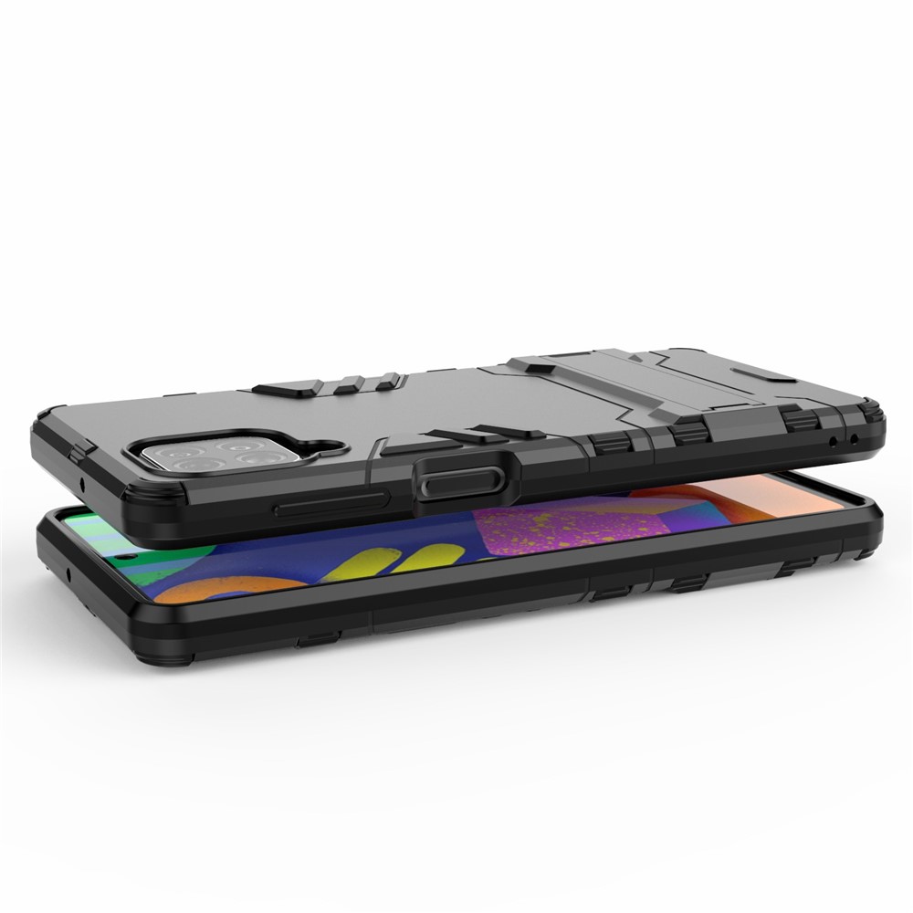 2-in-1 Kickstand PC + TPU Combo Phone Shell for Samsung Galaxy F62 / M62 - Black-5