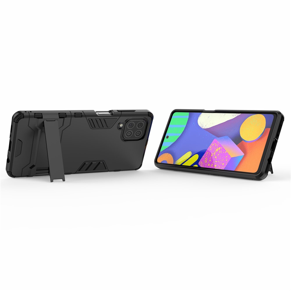 2-in-1 Kickstand PC + TPU Combo Phone Shell for Samsung Galaxy F62 / M62 - Black-6