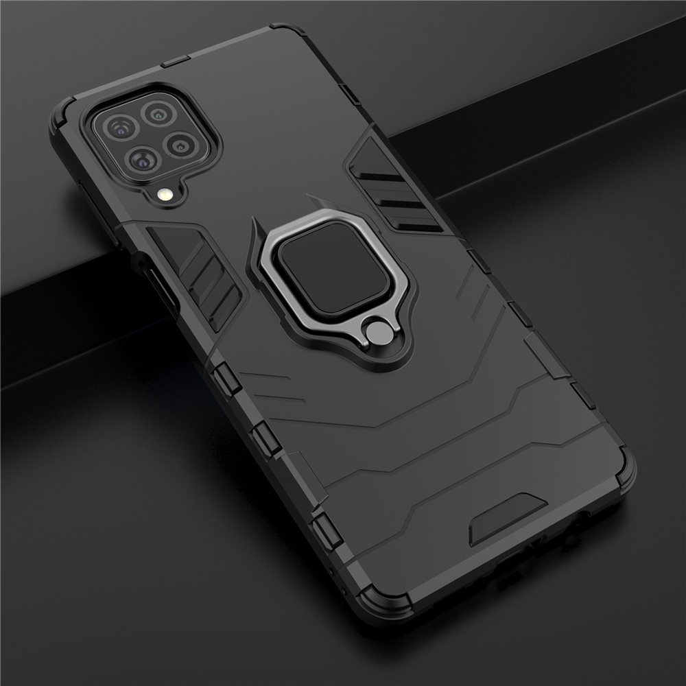 Cool Guard 2-in-1 Ring Holder Kickstand PC TPU Hybrid Case for Samsung Galaxy M62 / Galaxy F62 - Black-7