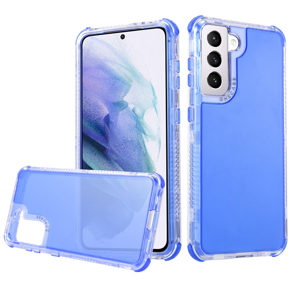 PC+TPU Hybrid Protective Phone Case Cover Shell for Samsung Galaxy S21 5G - Blue-1