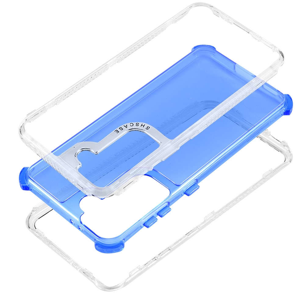 PC+TPU Hybrid Protective Phone Case Cover Shell for Samsung Galaxy S21 5G - Blue-2