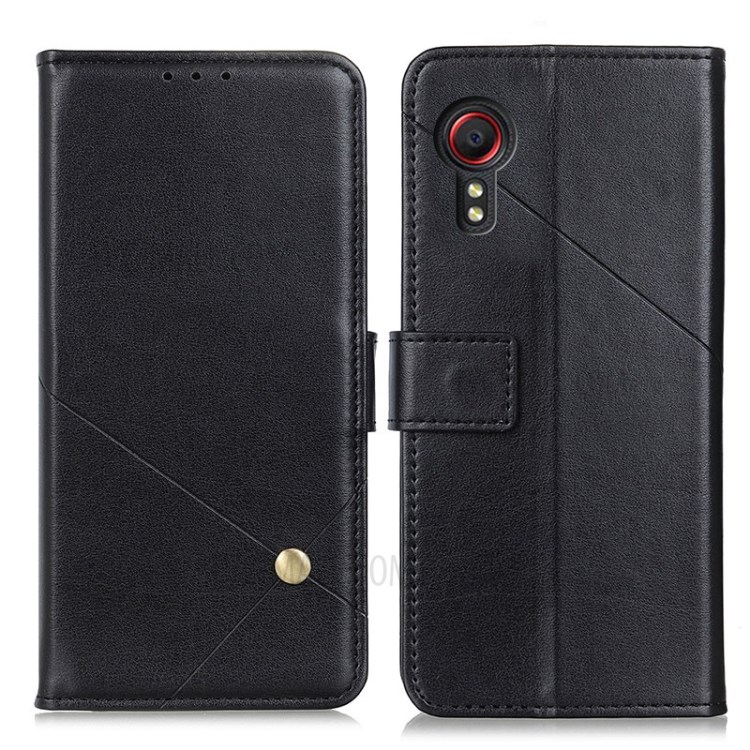 Wallet Leather Stand Case for Samsung Galaxy Xcover 5 - Black-1