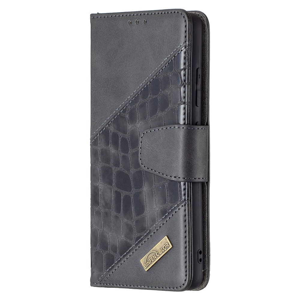 BF04 Splicing Crocodile Texture Wallet Stand Leather Case for Samsung Galaxy A32 4G (EU Version) - Black-2