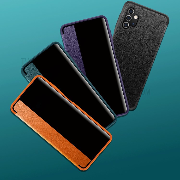 Ultra Thin Folio Flip Elegant Leather Case for Samsung Galaxy A32 5G Cell Phone Accessory - Blackish Green-7