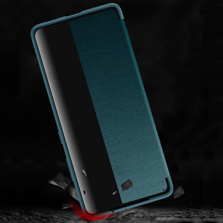 Caja De Cuero Ultra Delgada De Estilo Elegante Para Samsung Galaxy S21 Ultra 5G Protección Resistente A La Caída Shell - Verde Negruzco-2
