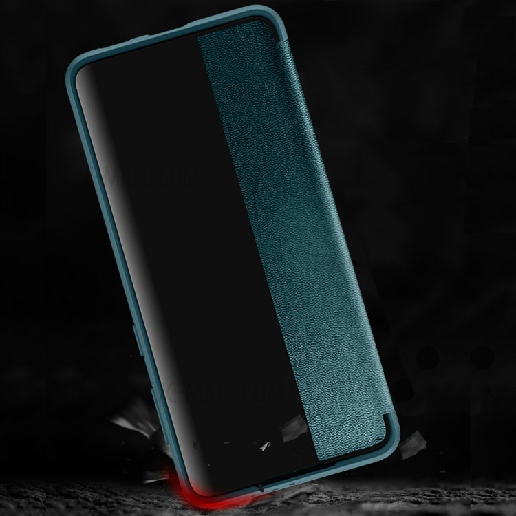 Elegant Style Anti-drop Leather Flip Case for Samsung Galaxy S21 5G Mobile Phone Protector Shell - Blackish Green-2