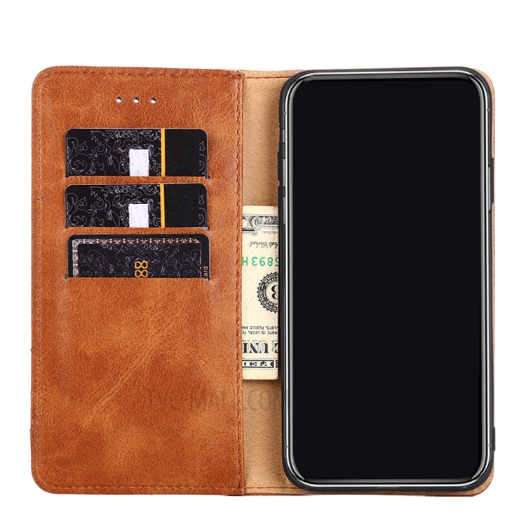 Auto-absorbed Retro Style PU Leather Wallet Case Stand for Samsung Galaxy A02 / M02 - Black-6