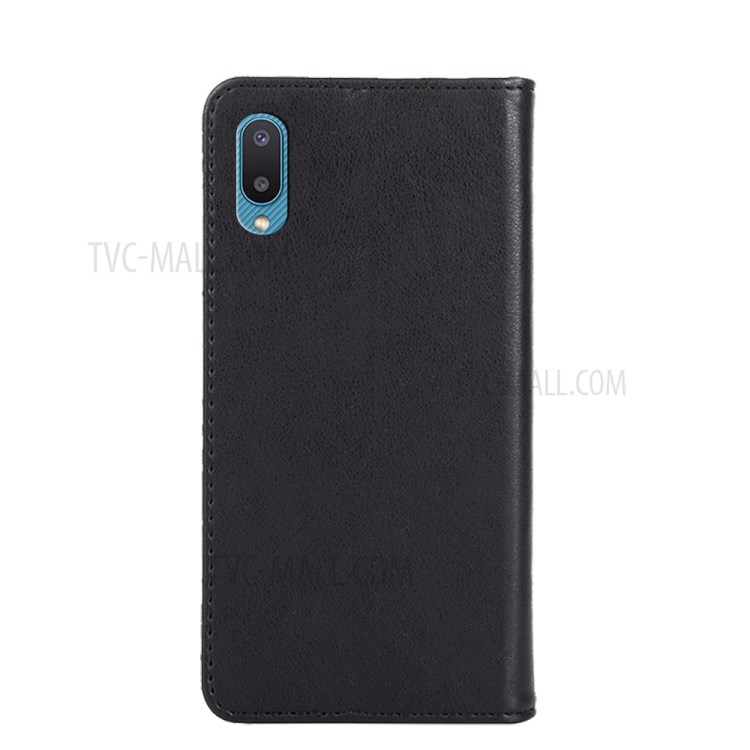 Auto-absorbed Retro Style PU Leather Wallet Case Stand for Samsung Galaxy A02 / M02 - Black-8