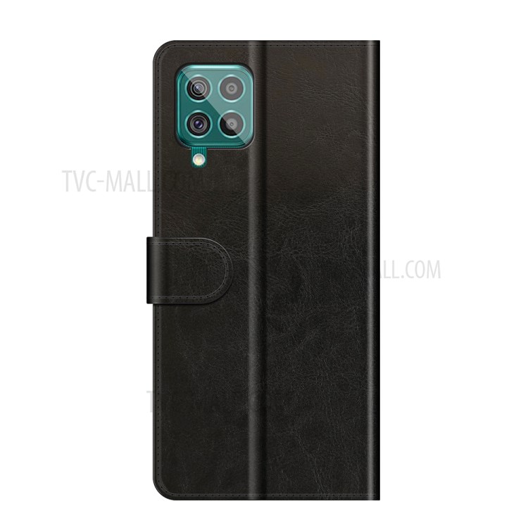 Crazy Horse Texture Leather Mobile Phone Case Shell for Samsung Galaxy F62 / M62 - Black-3